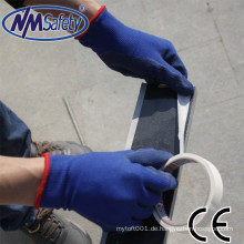 NMSAFETY direct buy china13 gauge billige schwarze Latex Nylon Handschuhe